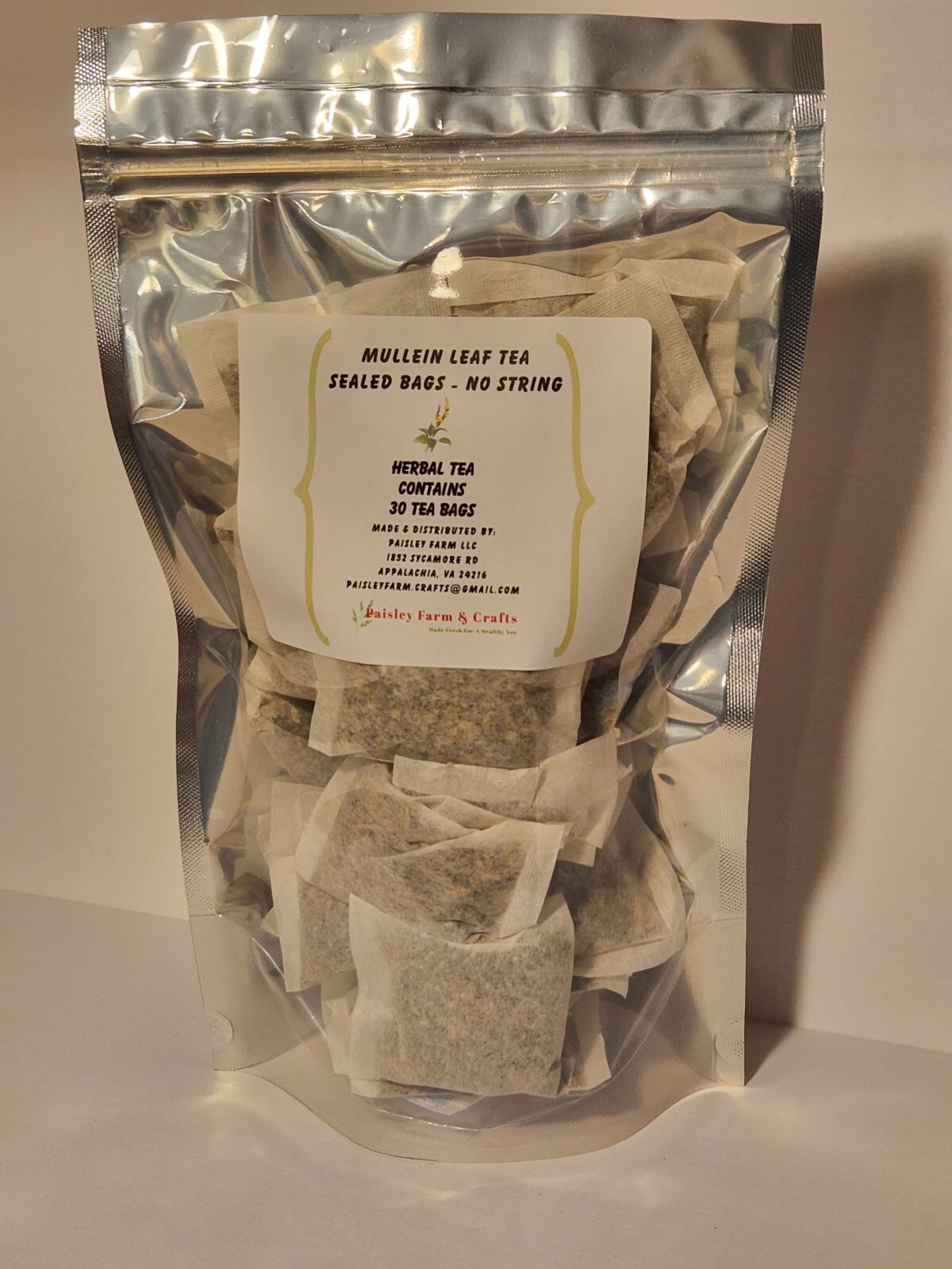 Mullein Leaf Tea Bags – All Natural Wildcrafted