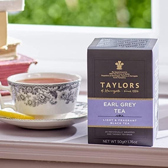 Delicate Earl Grey Black Tea – 20 Count, Caffeinated, Allergen-Free Delight