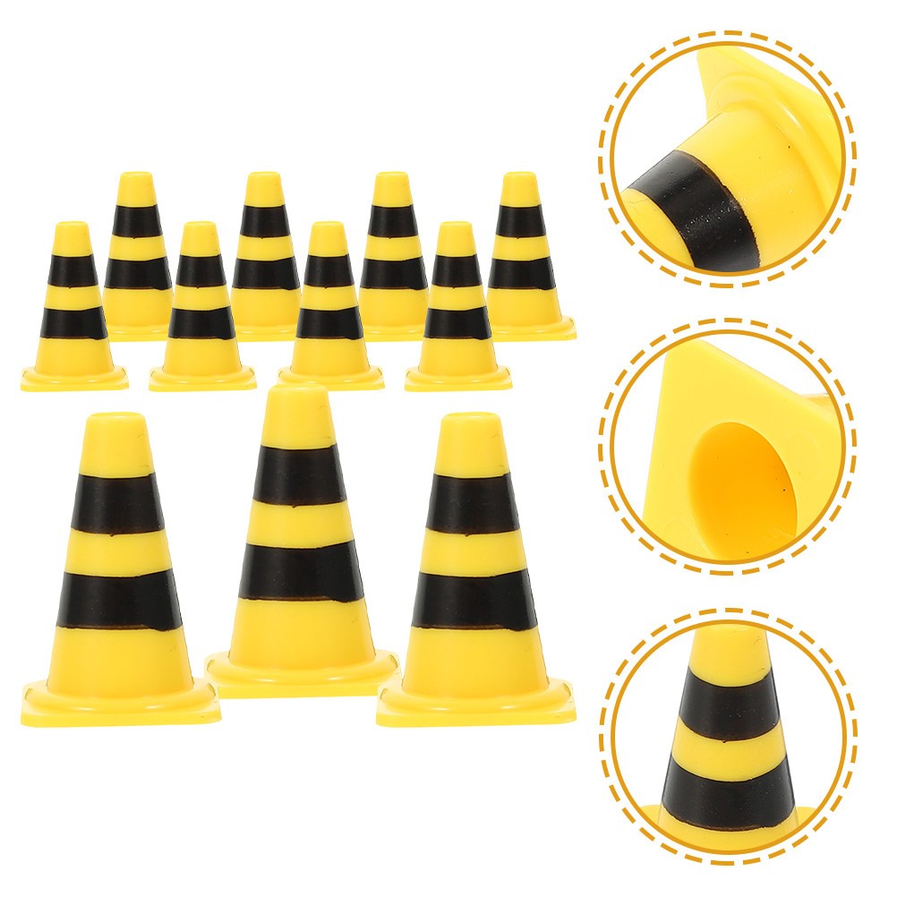 24Pcs Reusable Mini Traffic Cone Toys Educational Kids Toy Assorted Colors