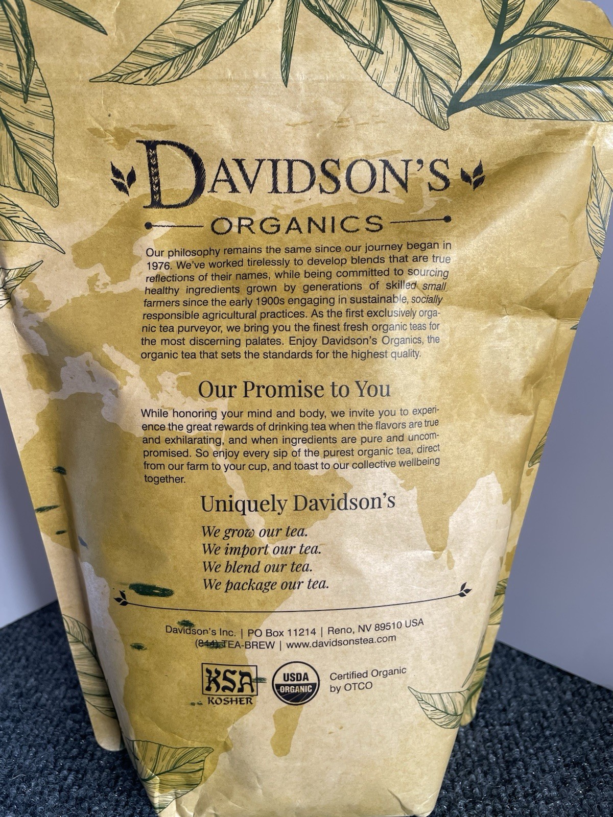 Davidson’s Tropical Flower Loose Leaf Tea 1 lb USDA Organic Kosher