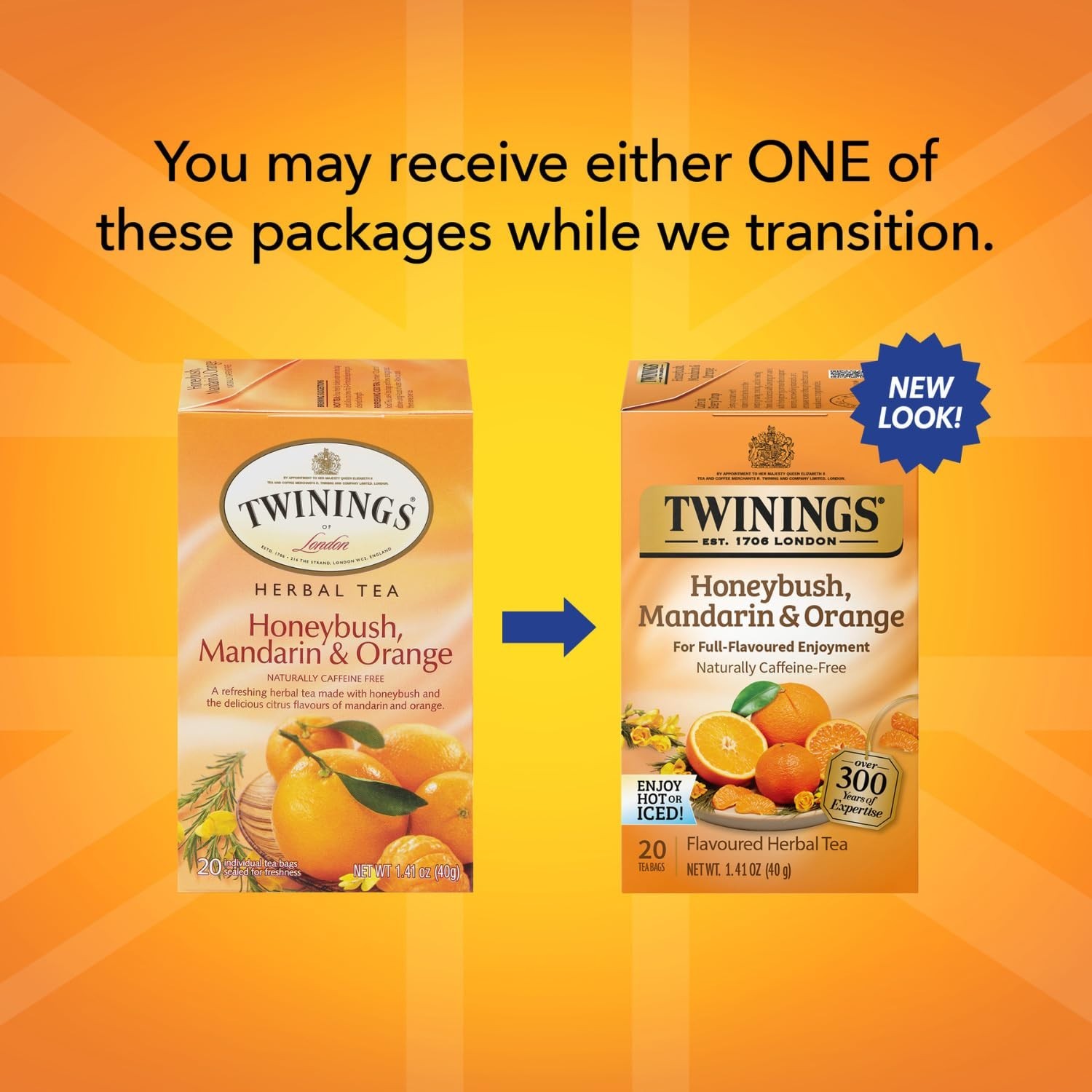Twinings Honeybush Herbal Tea with Mandarin and Orange 20 Count Pack