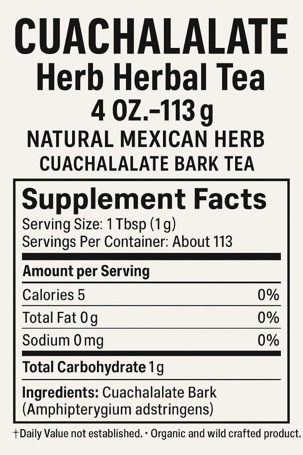 Cuachalalate Tea 4 oz-113g. Mexican Cuachalala, Wildcrafted (Juliana Adstring