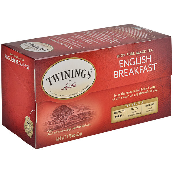 Twinings English Breakfast Tea Bags – 25/Box