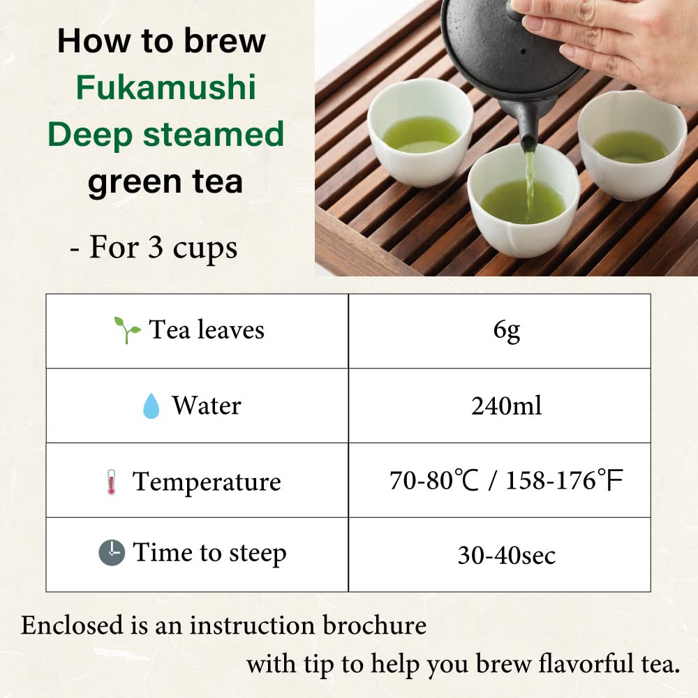 Fukamushi Sencha Green Tea 180G/ 6.3Oz Loose Leaf [Value Pack] from Kakegawa Shi