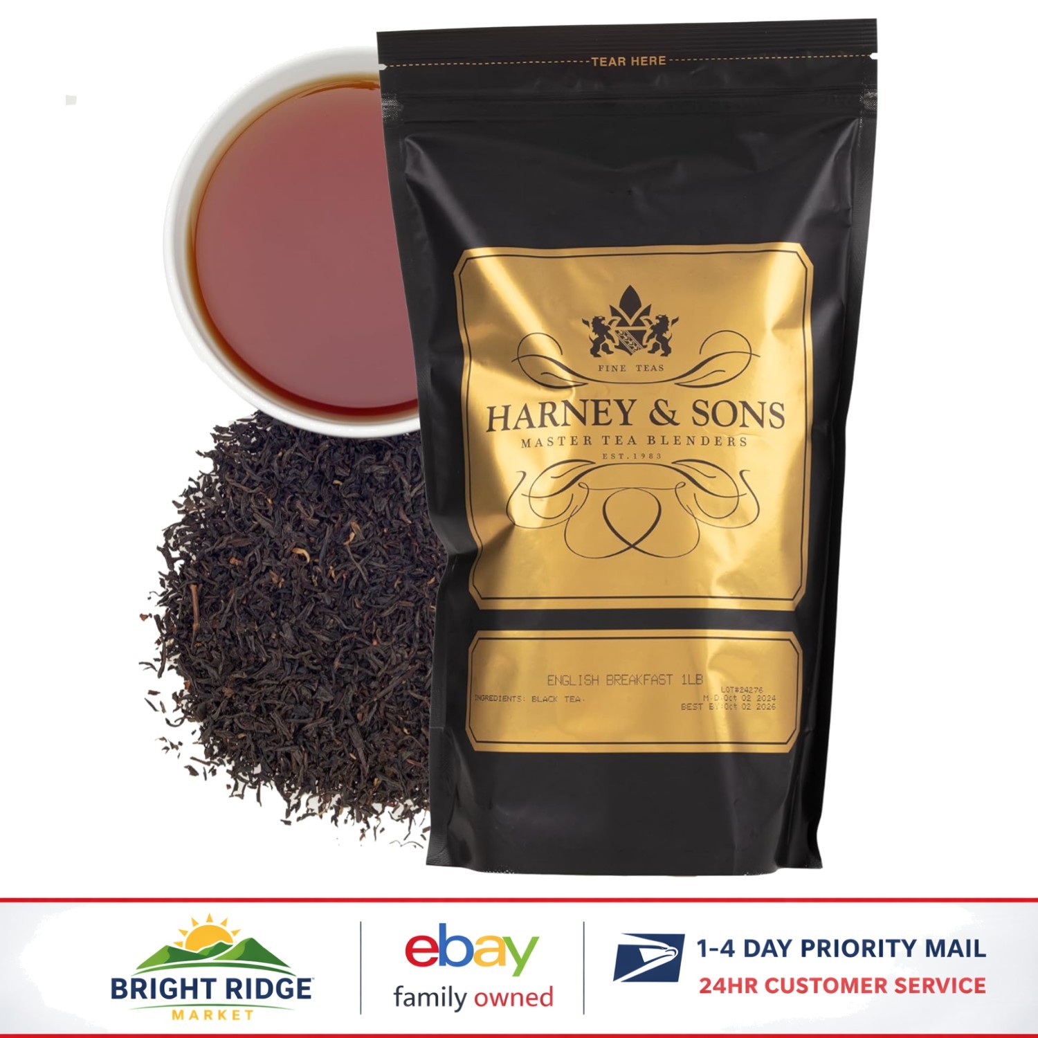 China Keemun Tea, 16 oz Bag of Caffeinated Loose Leaves for Any Time Enjoyment