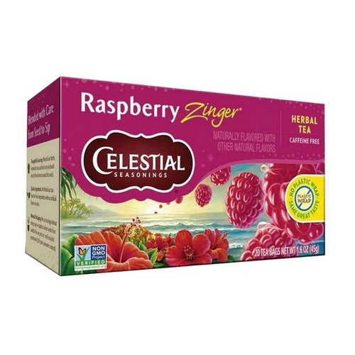 Raspberry Zinger Natural Herb Tea Bags 20 Bags(Case Of