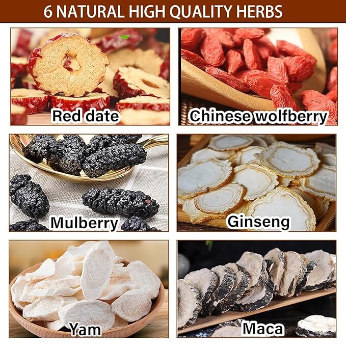 125 Bags Kidney Tea Formula Ginseng Six Treasure Tea, Ginseng Five Treasure Tea