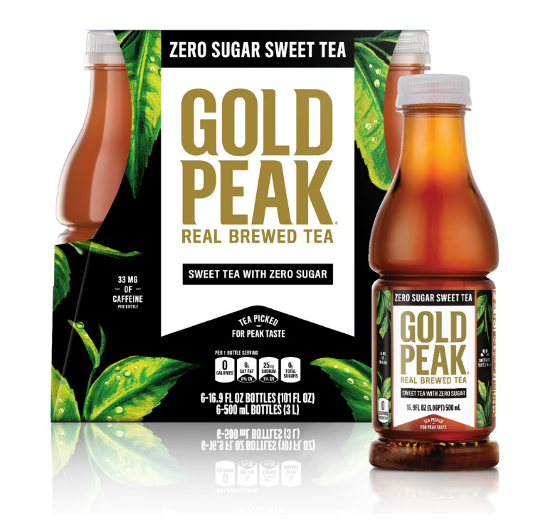 (2 PACK) Gold Peak Iced Tea, Zero Sugar Sweet Tea Bottles, 16.9 fl oz, 6 pack