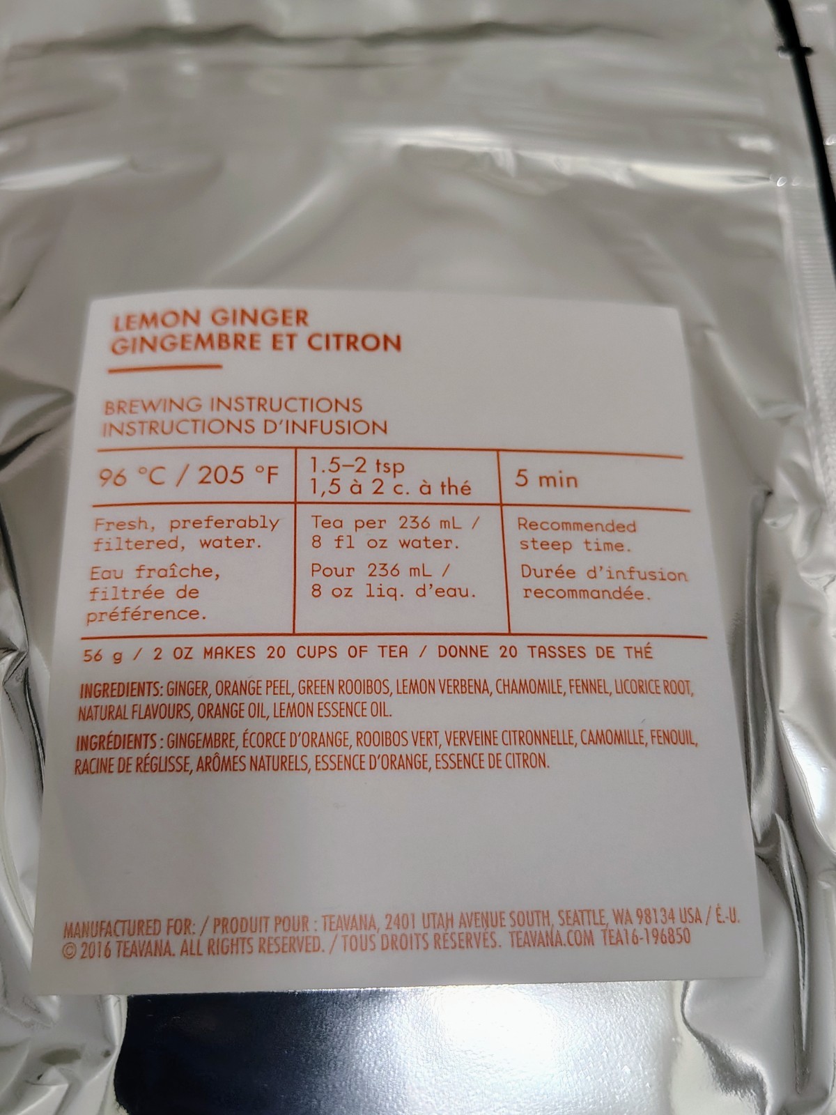 NEW! 4 Pack Of TEAVANA 2 OZ FACTORY SEALED