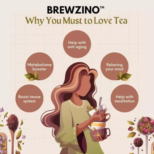 BREWZINO, Saffron Flavored Black Tea 100g Free Shipping World Wide