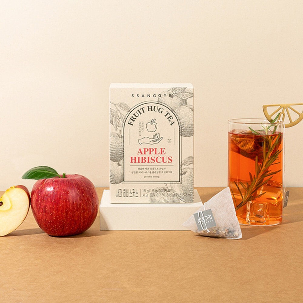 Ssanggye Tea Gift Set / dried Fruit Hug 30 Tea Bags, Apple /Lemon /Orange
