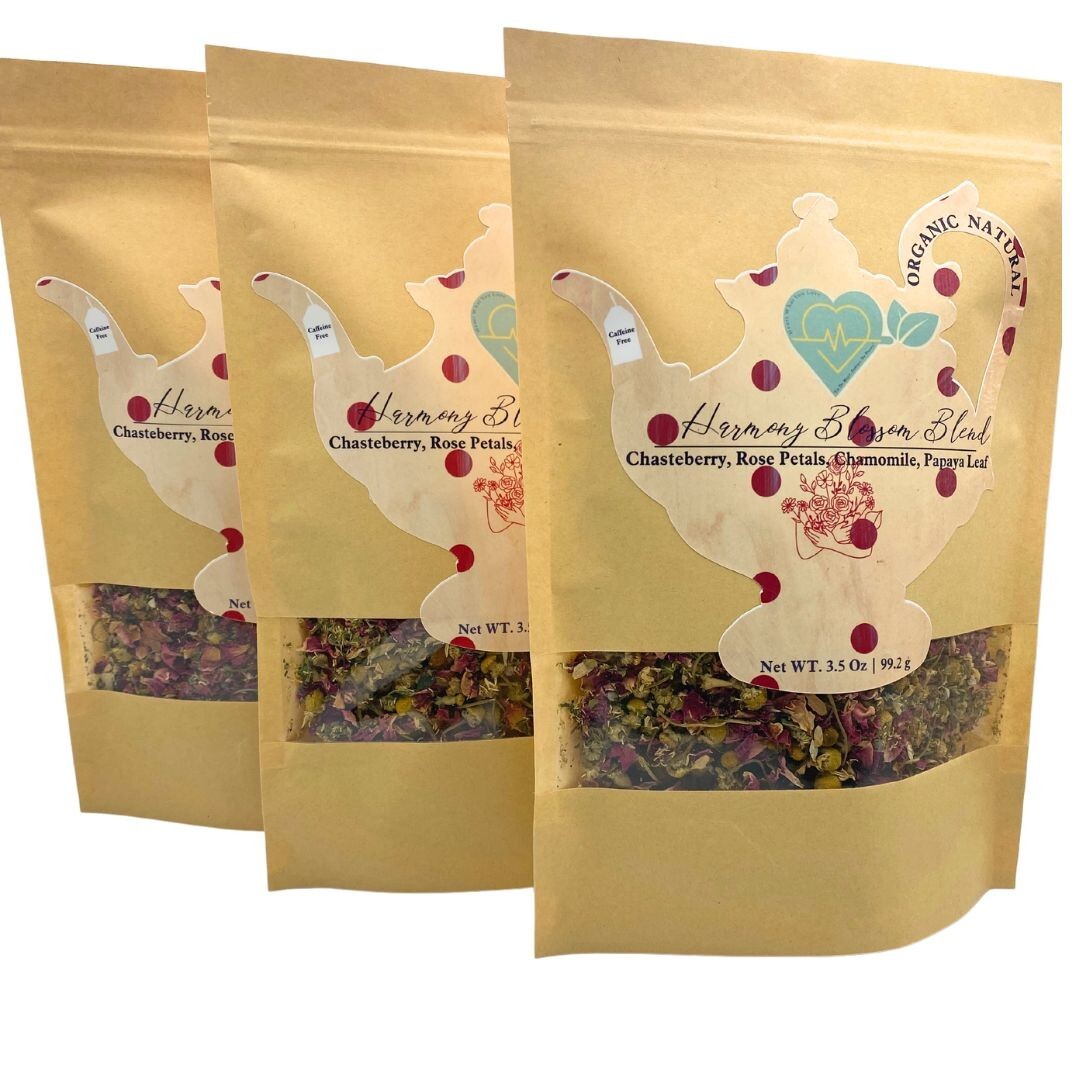 Balancing Herb Blend Chasteberry, Rose, Papaya Leaf Tea Loose Herb Infuse 3.5 oz