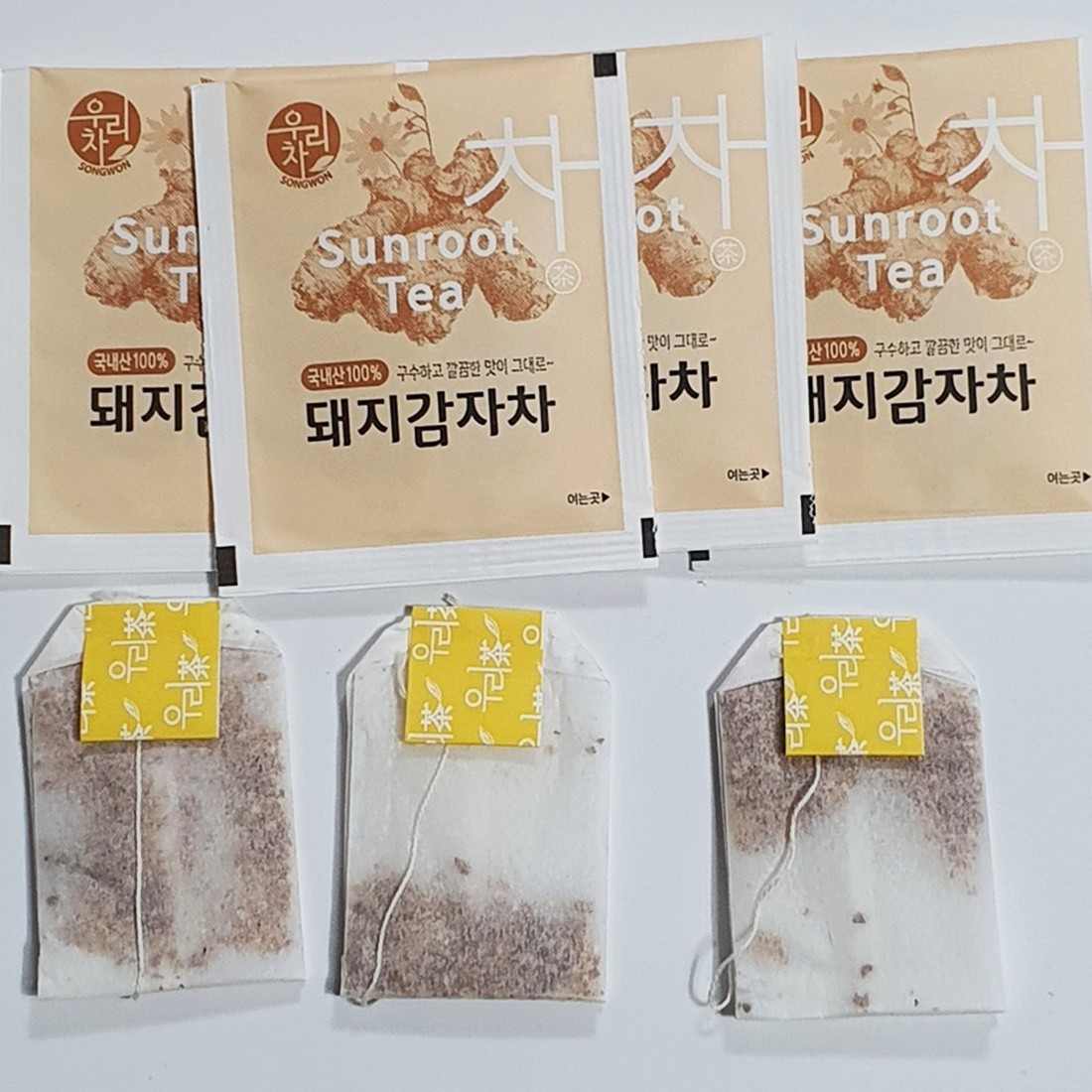 Songwon Roasted Sunchoke Tea 80 Bags (40 x 2 Pack) Bulk Healthy Root