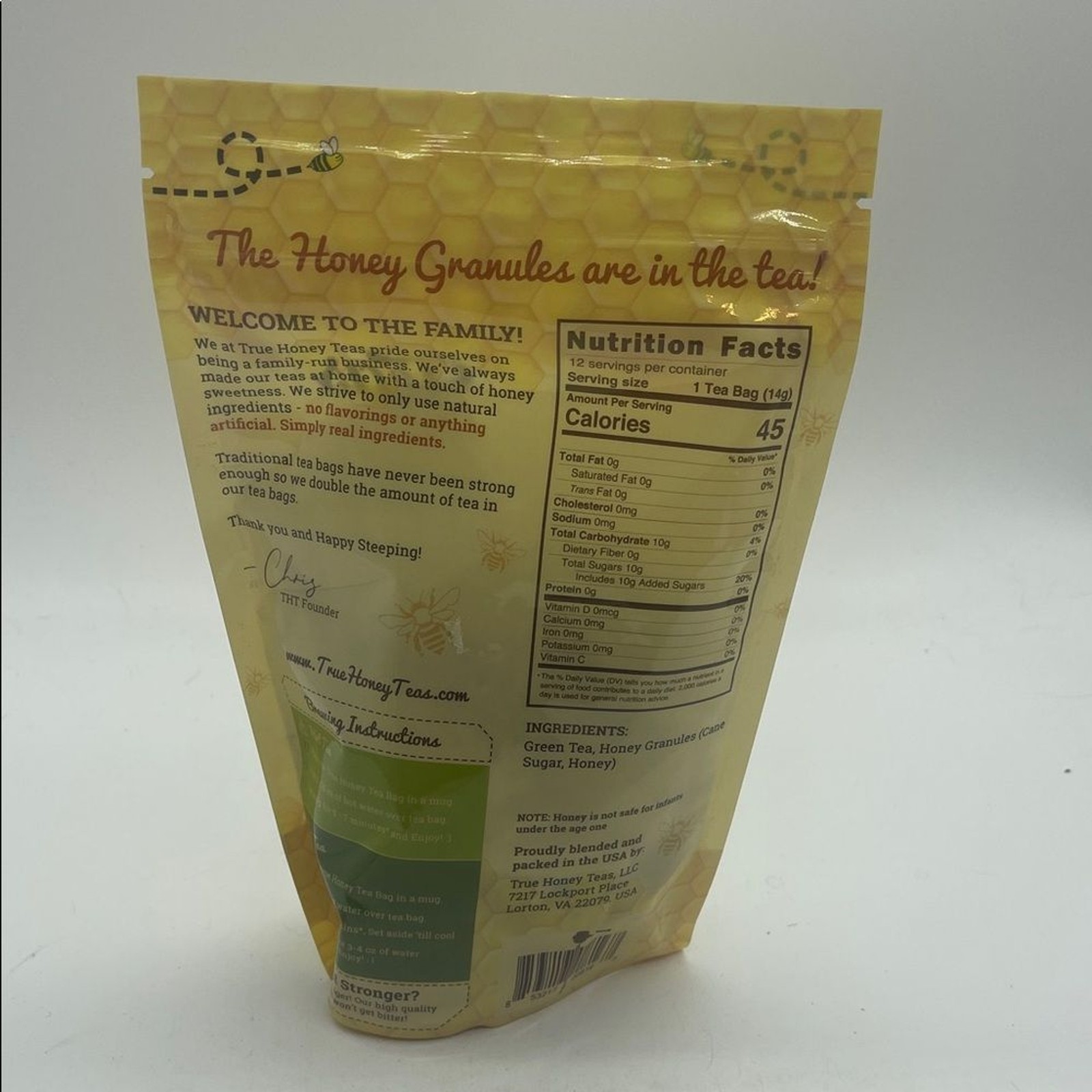 True Honey Teas Green Tea