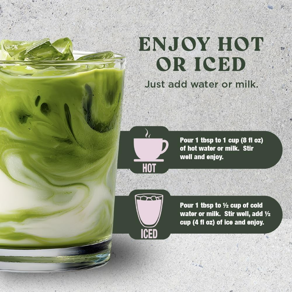 20 Harmony Matcha Vanilla Japanese Matcha, Sweetened w/ Organic Sugar On-the Go