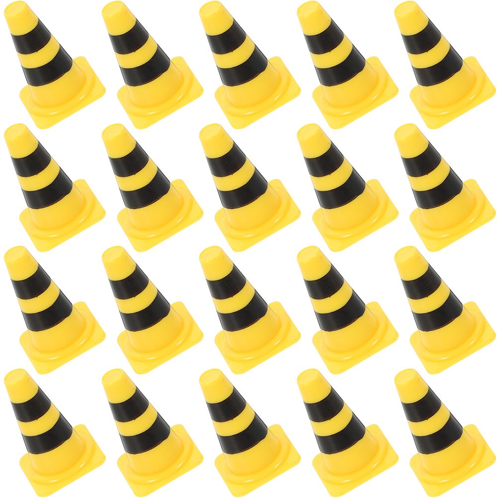 24 Pcs Construction Theme Mini Traffic Cone Practice Cones Marker