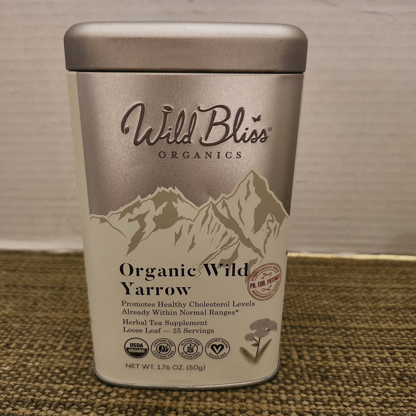 Wild Bliss Organics Wild Yarrow Herbal Tea Supplement