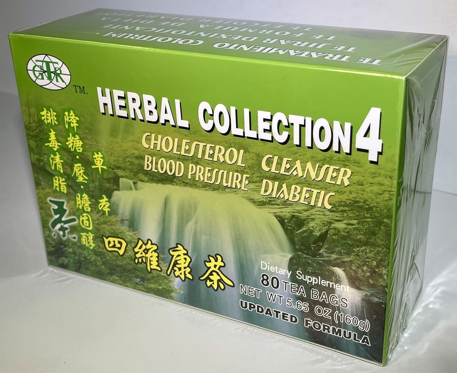 GTR herbal collection 4 Cholesterol/Cleanser/Blood Pressure/Diabetic 80 teabags