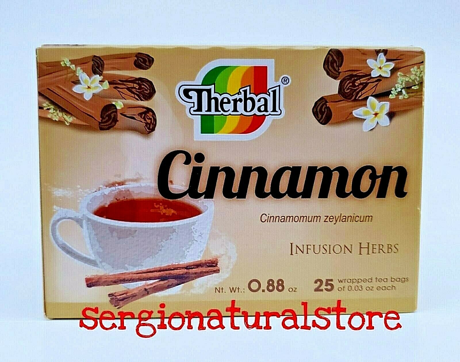 3 Packs Cinnamon Tea / Te de Canela 75 Wrapped Tea Bags Infusion Made in Mexico