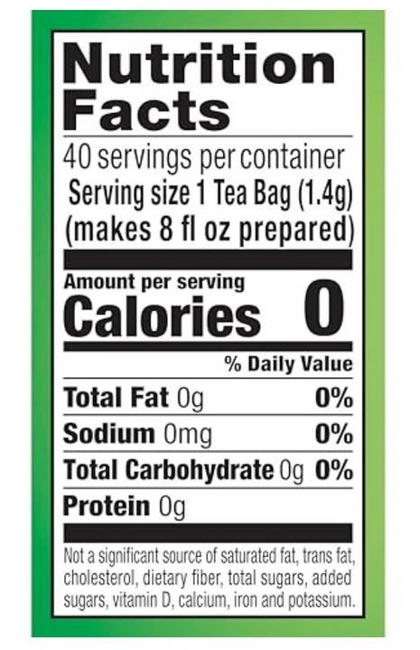 Lipton Decaffeinated Green Tea Bags, Unsweetened Teabags for Decaf Hot 40 bag