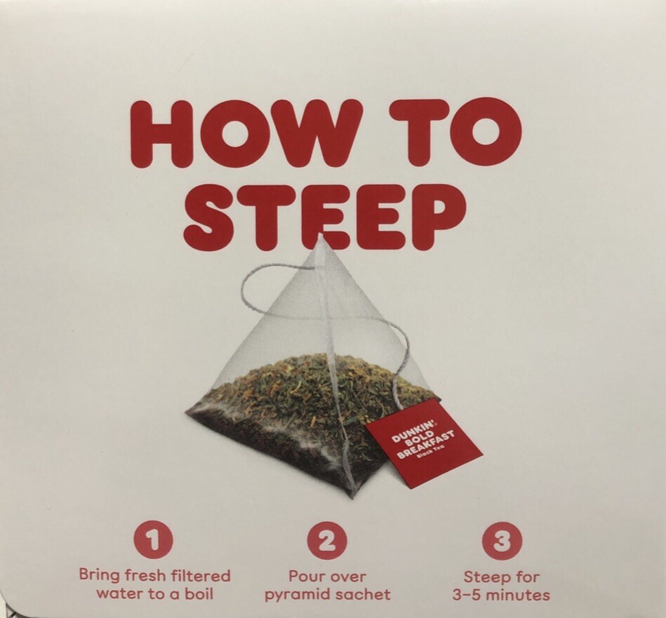2 Box Dunkin Bold Breakfast Black Tea. 30 Tea Bags. NW 1.6 OZ EA