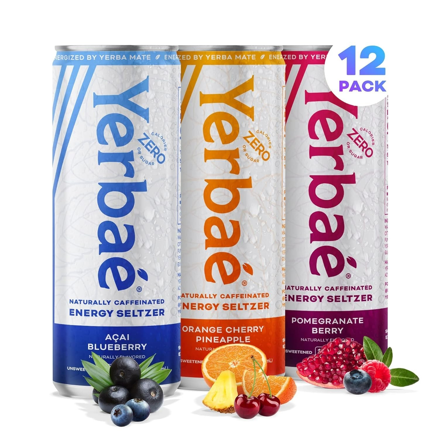 Plant-Based Energy Seltzer – Variety Performance Pack with Zero Sugar & Calories