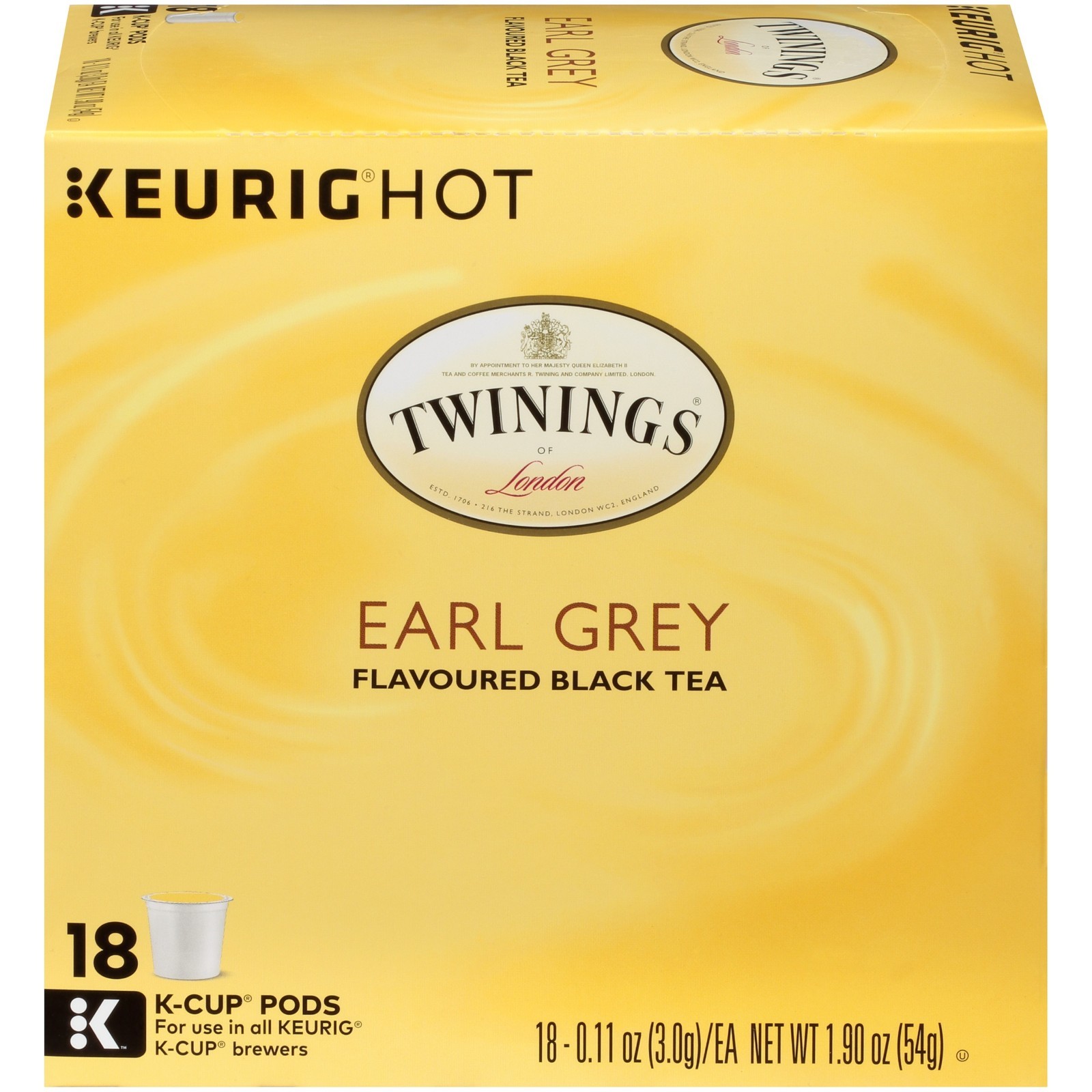 Twinings of London Earl Grey Tea 18 to 144 Count Keurig K cups Pick Any Quantity