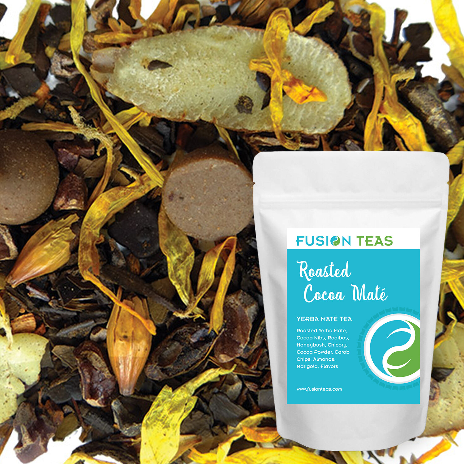 Roasted Cocoa Yerba Mate – Herbal Loose Leaf Tea – High Caffeine – Fusion Teas