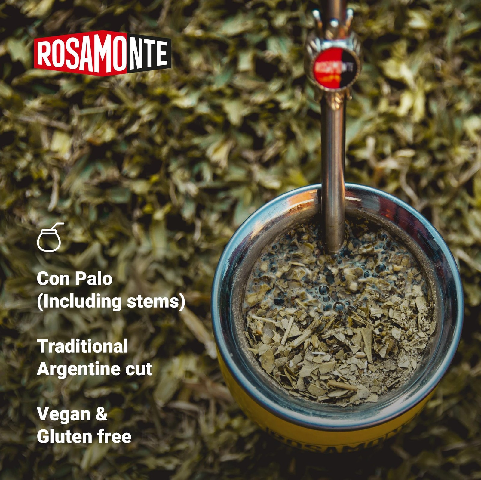 Rosamonte Traditional Yerba Mate Con Palo With Stems 1kg 2.2lbs