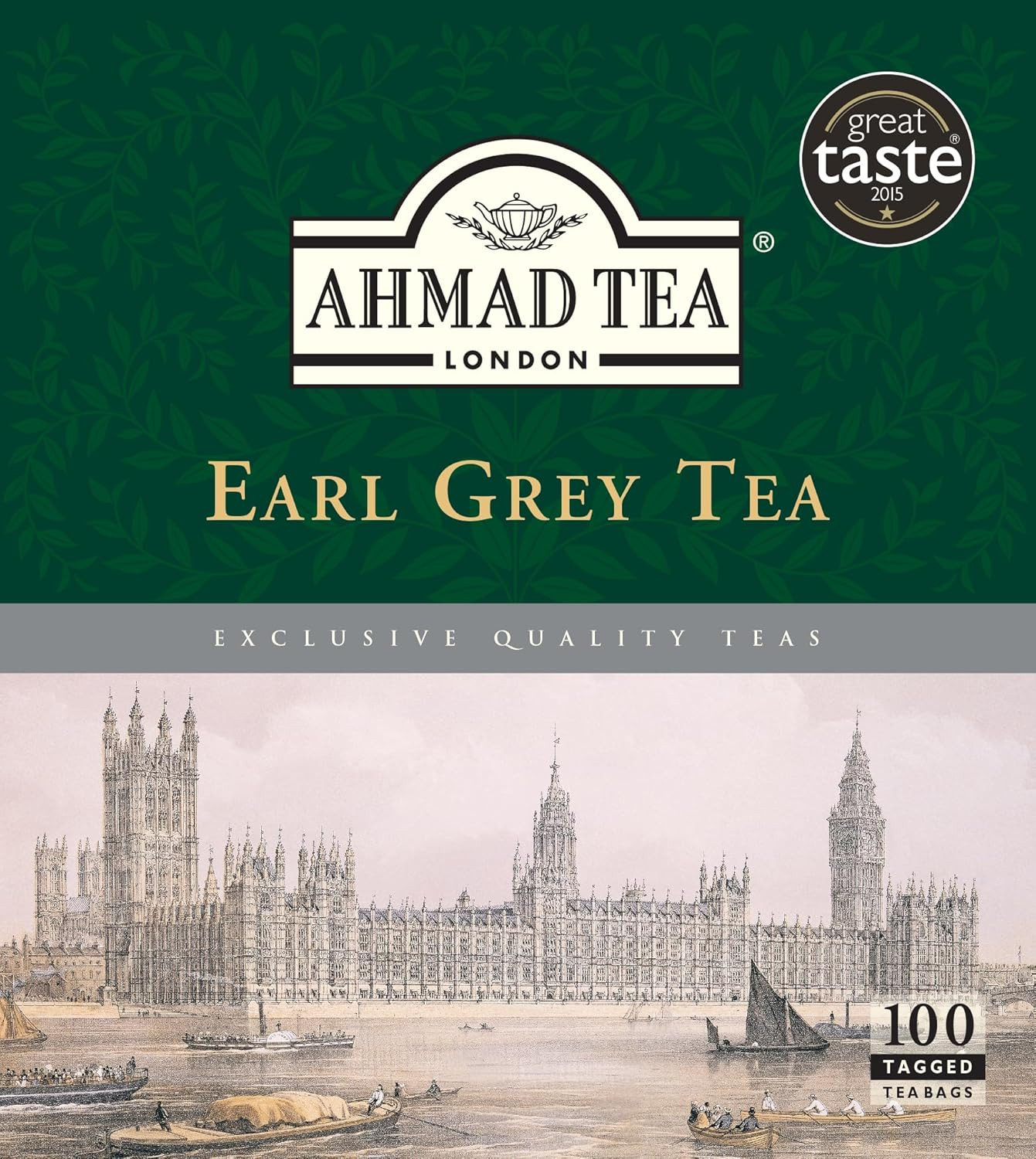 Earl Grey Tea, Tagged Teabags without Envelopes, 100 Count