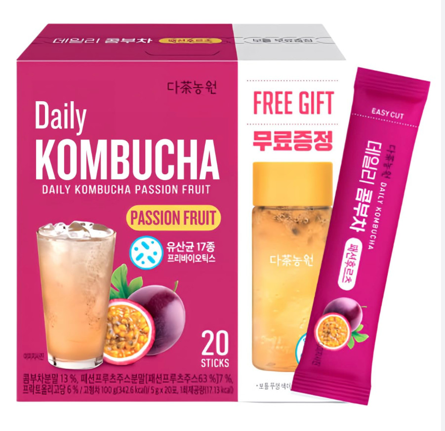 Passion Fruit Kombucha Tea Powder 5g x 20 Sachets Free Ship