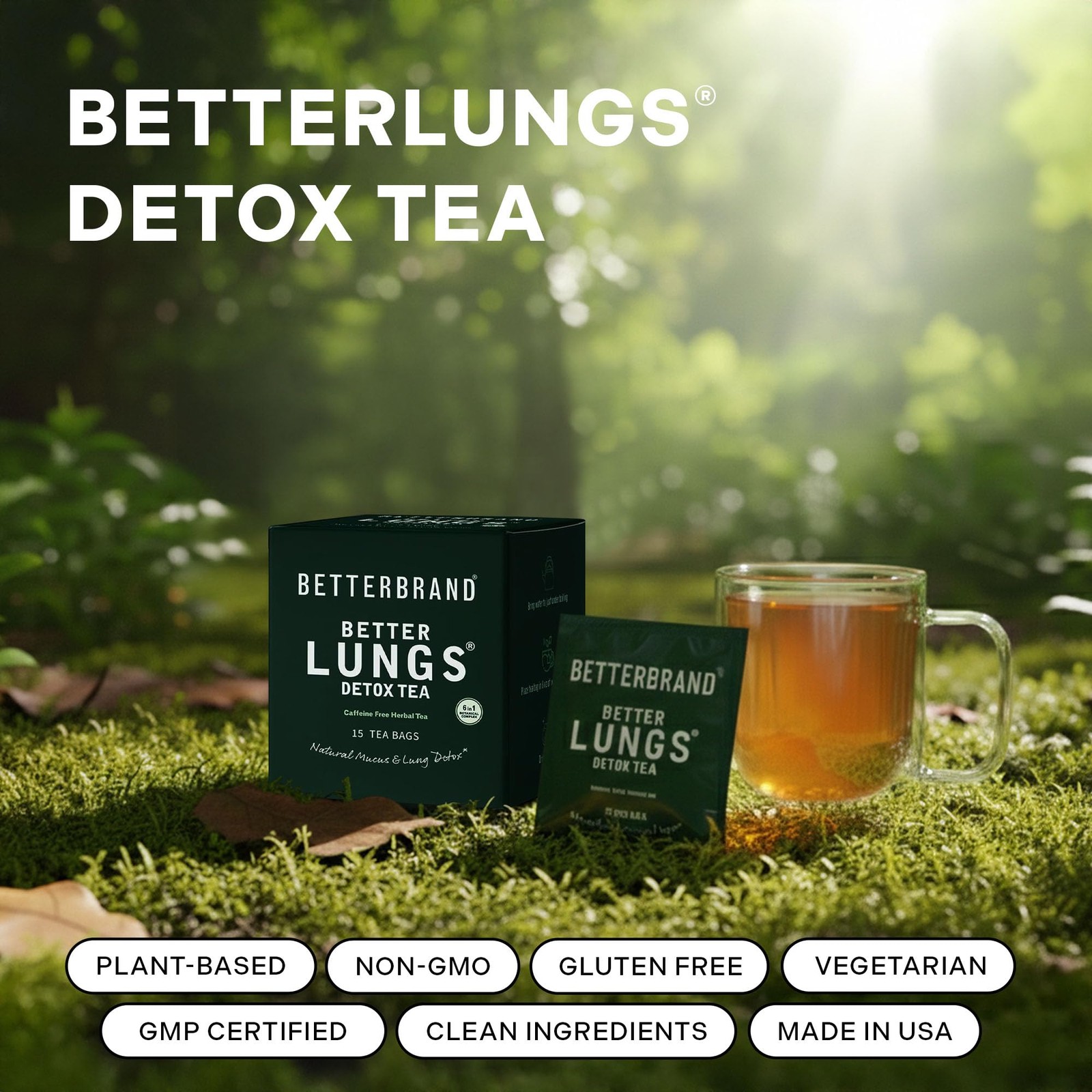 Betterbrand Mullein Tea Bags for Lung Detox Respiratory Support with Thyme, …