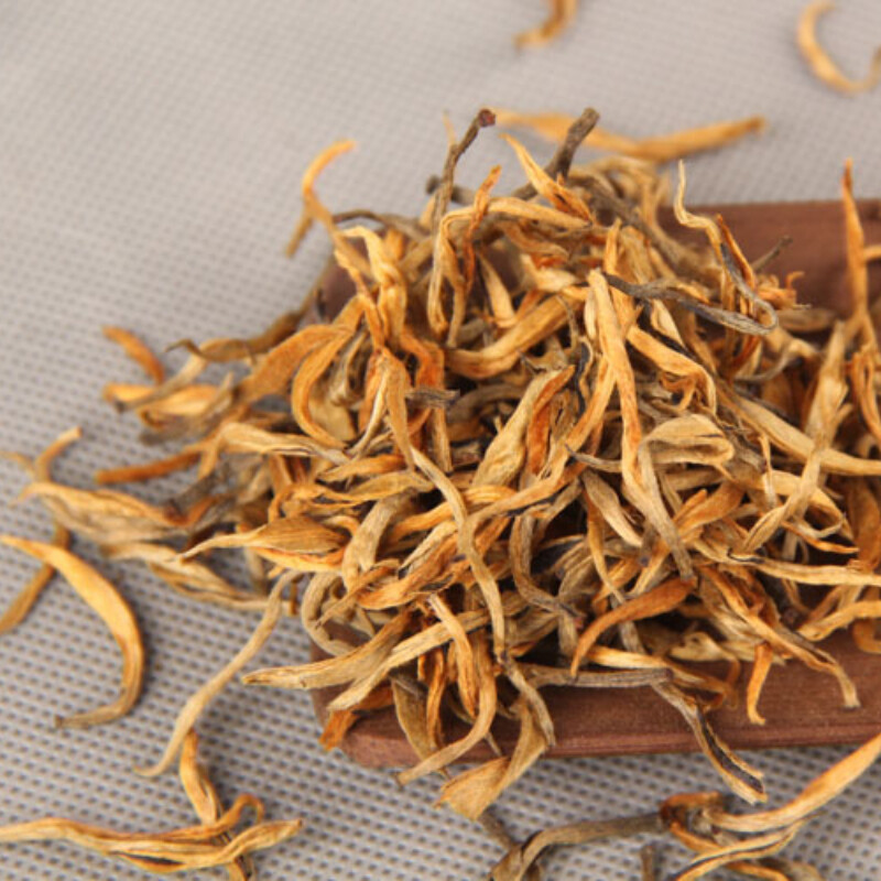 Dian Hong Black Tea Yunnan Gold Wire Spring Bud Tea Premium Loose Leaf Healthy