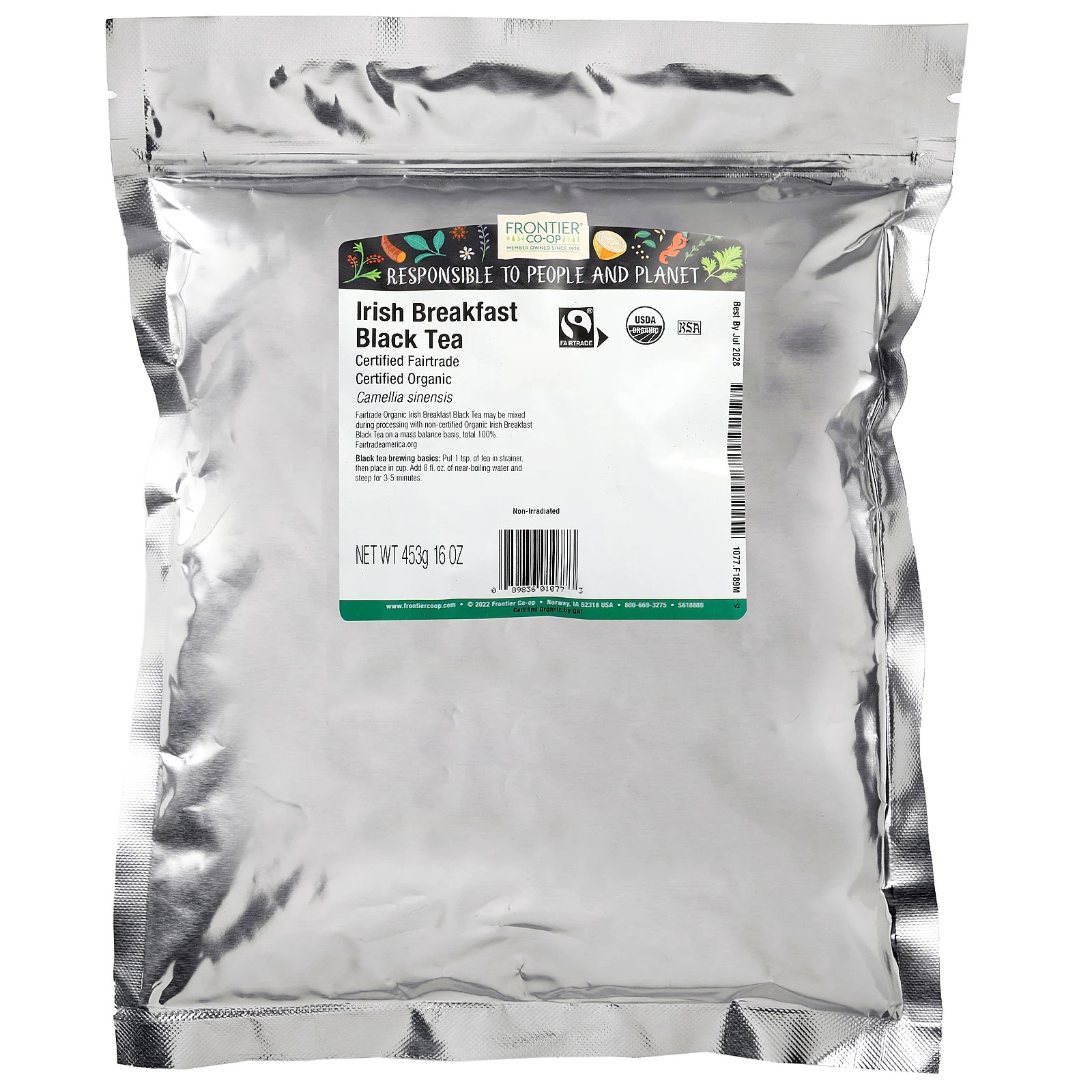 Organic Irish Breakfast Black Tea, 16 oz (453 g)