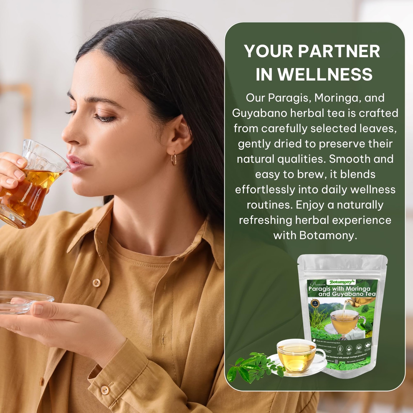 Paragis with Moringa and Guyabano Tea, 30 Tea Bags 2g Each, Tropical Herbal T…
