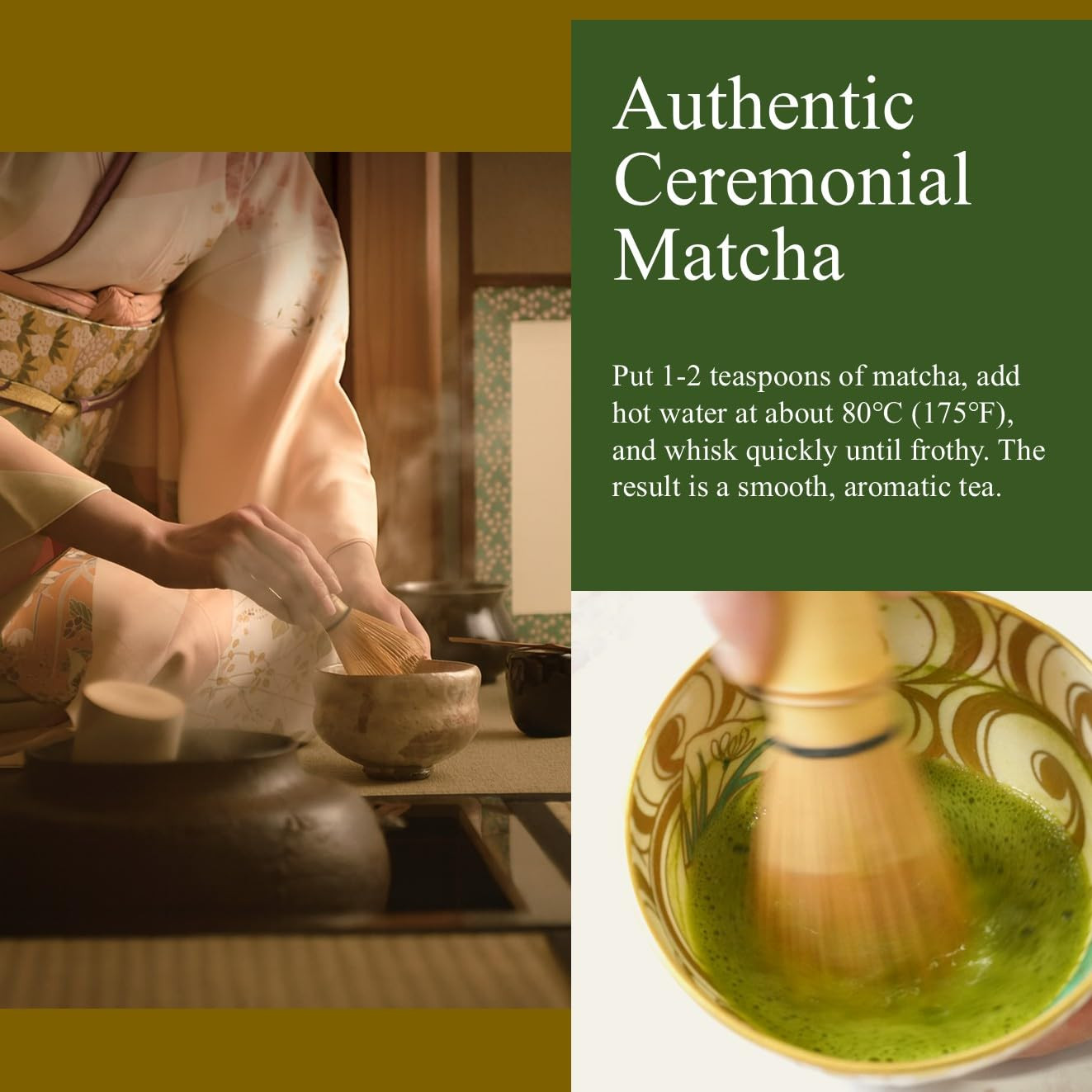Uji Matcha Powder from Kyoto Japan – Ceremonial Grade 3.5Oz – Premium