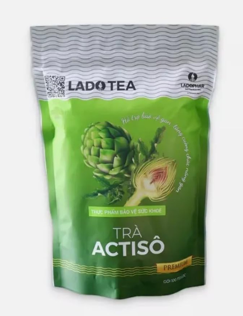 1 Pack of LADOPHAR Artichoke Tea 100 Teagbags 2G- #1 Artichoke Tea from Viet Nam