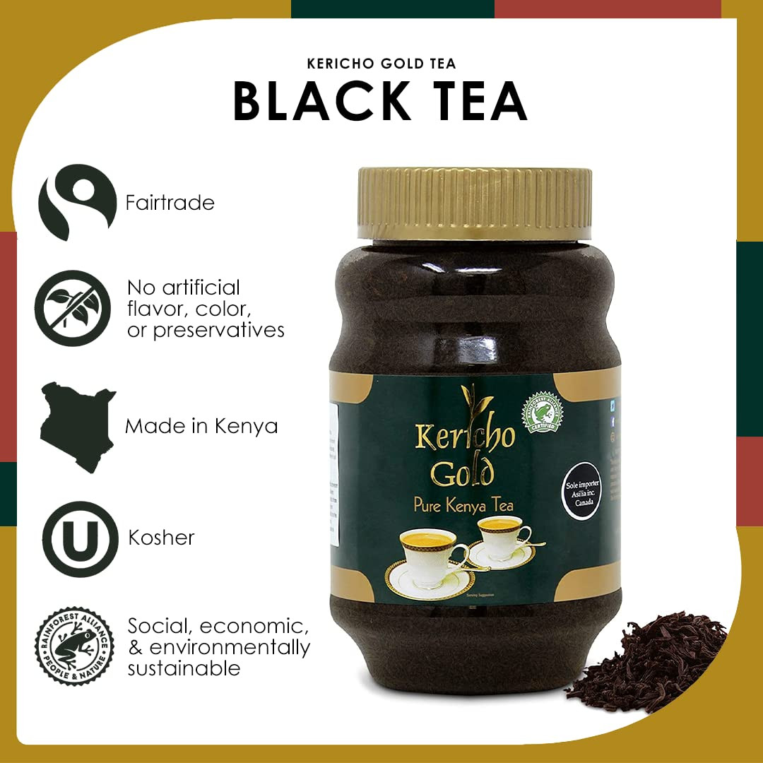 Black Tea Jar 500 Gms – Rich in Antioxidants – Orange Pekoe Tea – Kenya Origin –