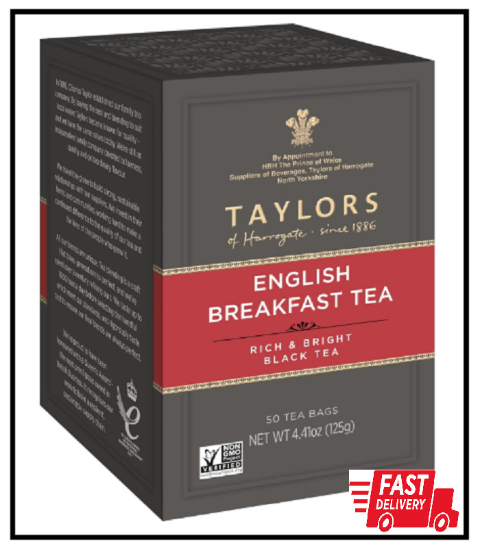Taylors of Harrogate English Breakfast Rich & Bright Black Tea, 50 Teabags