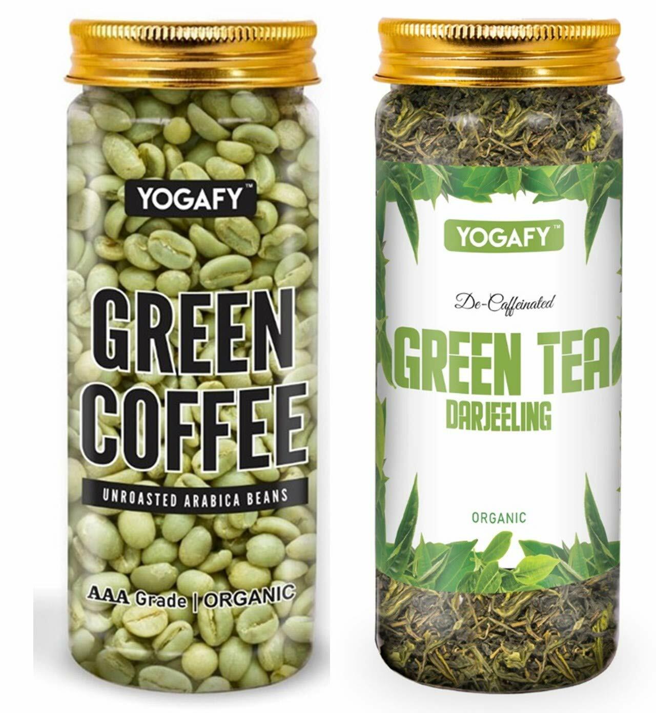 YOGAFY- WEIGHT LOSS COMBO – Darjeeling Green Tea (100 Gram) & Green Coffee Beans