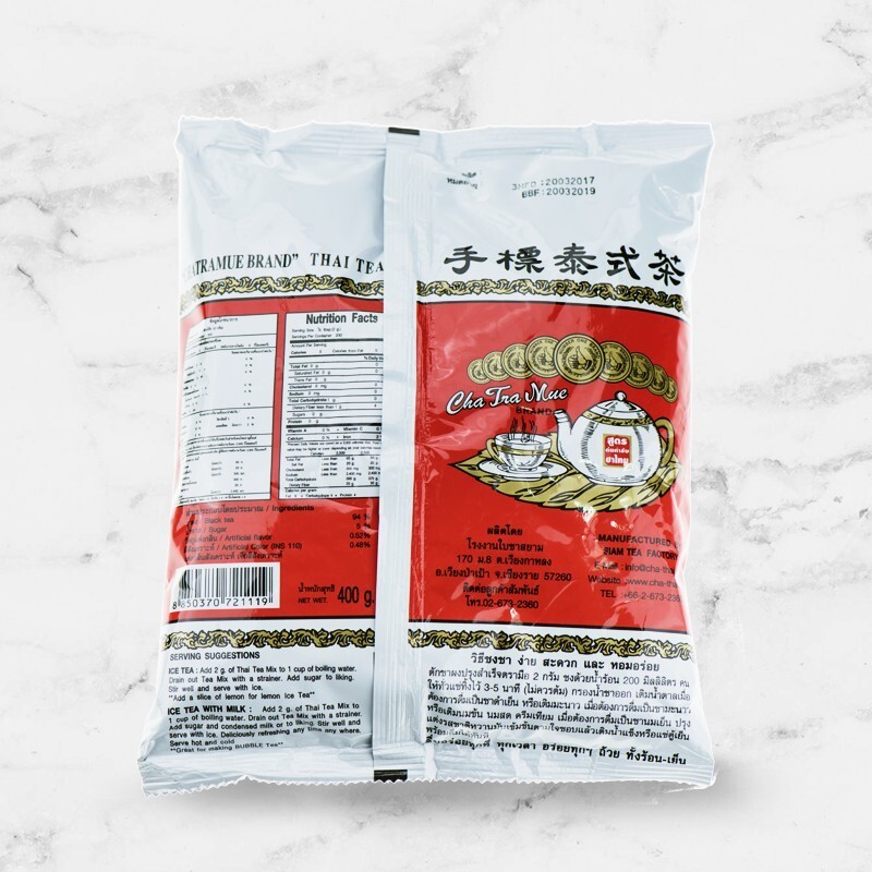Cha Tra Mue Brand Thai Tea Mix (Original) Bag 400 g Thailand Tea free shipping