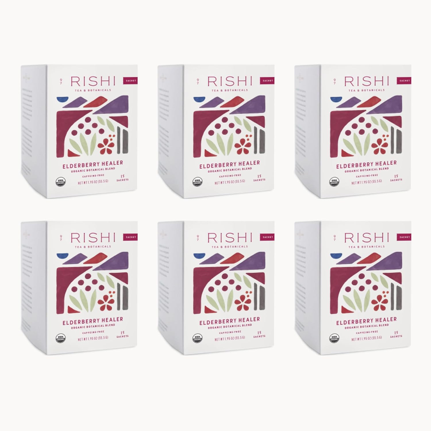 Organic Elderberry Healer Herbal Tea – Caffeine Free Sachets