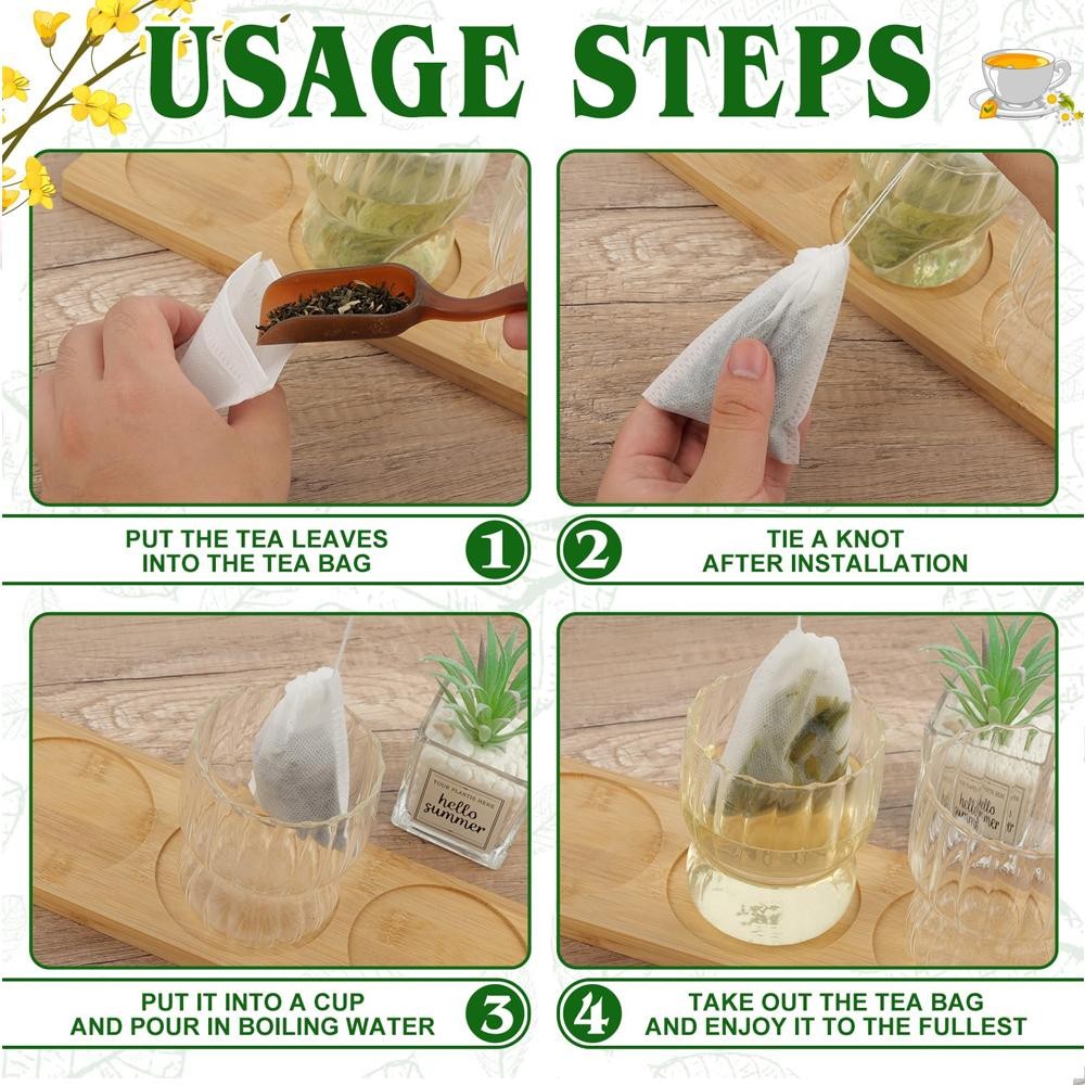 100-2000pcs Disposable Tea Bags Filter Scented Tea Bags with String Heal Seal Pa