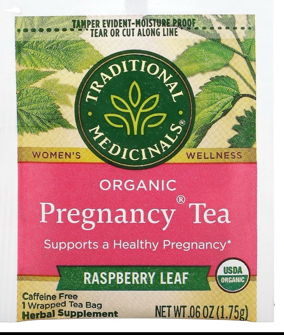 Organic Pregnancy® Tea, Raspberry Leaf, Caffeine Free, 16 Wrapped Tea Bags, 0.99