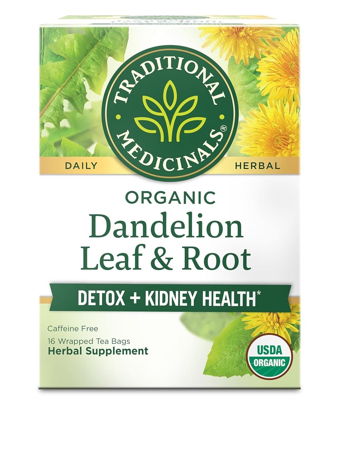 Kosher Dandelion Root Tea – Caffeine-Free Herbal Detox with 16 Compostable Bags