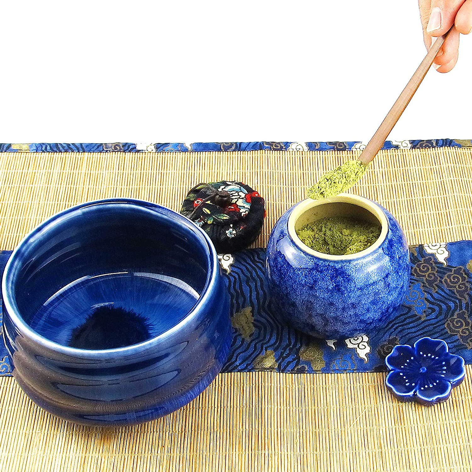 12Pcs Japanese Matcha Tea Set, Matcha Bowl, Matcha Whisk, Whisk Holder, Traditio