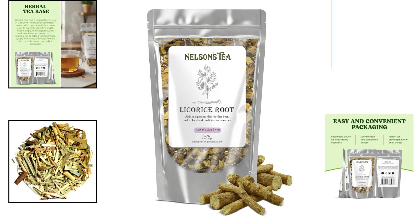 Caffeine-Free Licorice Root Tea, 1 Oz – Versatile, Sweet Ingredient for Recipes