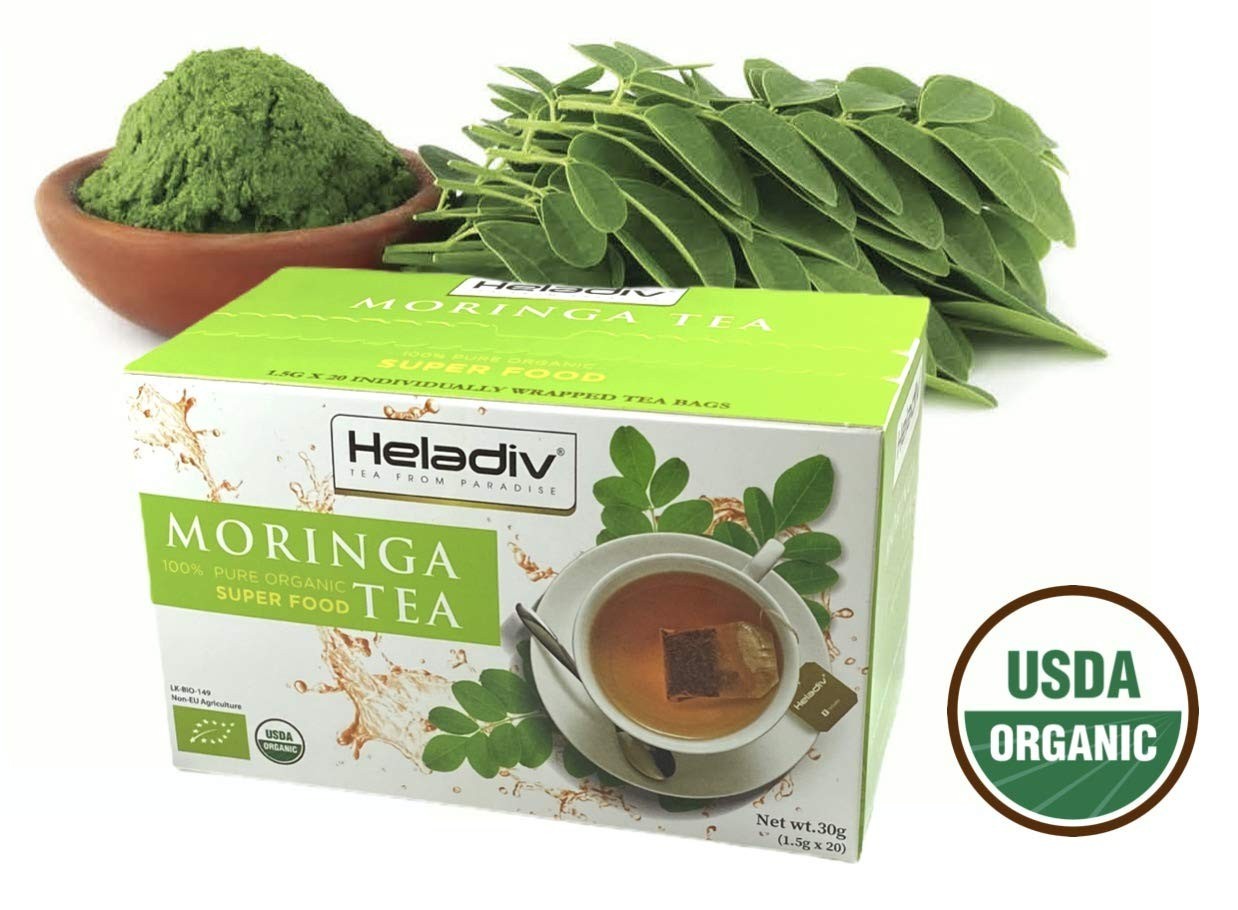 Caffeine-Free Organic Moringa Tea – 20 Count for Natural Wellness & Weight Loss