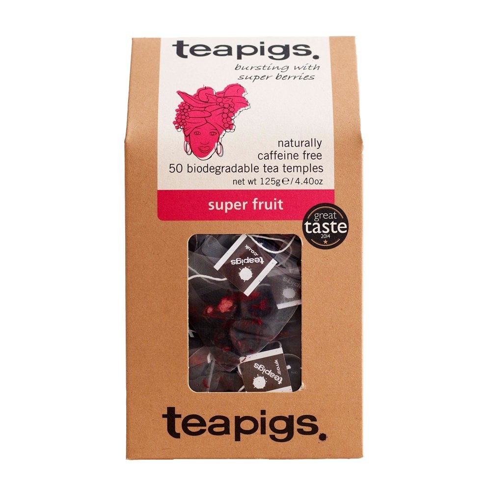 50 Count Caffeine-Free Super Fruit Tea Bags with Hibiscus & Whole Fruit