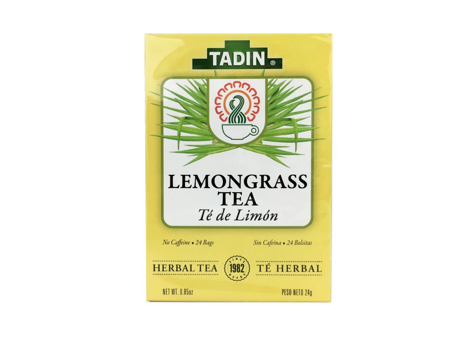 Tadin Lemongrass Tea – Té De Limon, Made in USA, 24 bags (6 BOXES) Exp 11/2025